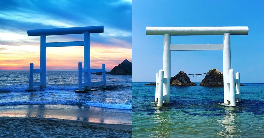 【日本好去處】福岡櫻井二見浦夫婦岩 白色鳥居+夕陽美景超夢幻