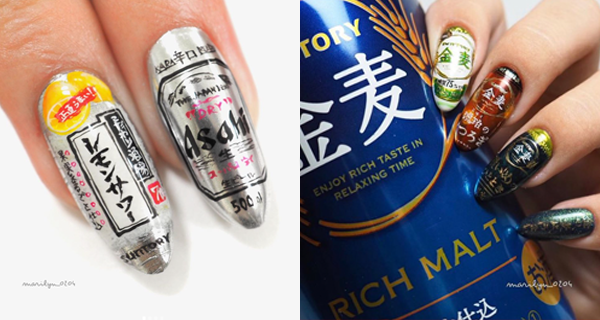【日本】酒鬼女孩必整「啤酒彩繪美甲」超細緻還原所有細節!