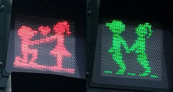 【台灣趣聞】過路遇到愛！屏東紅綠燈公仔成功脫單
