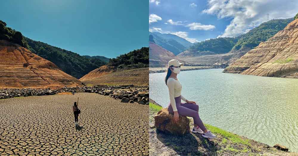 【香港】下城門水塘龜裂「火星」奇景!期間限定景象!
