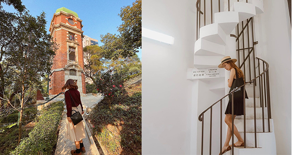 【香港】尖沙咀英式古建築花園！紅磚復古訊號塔