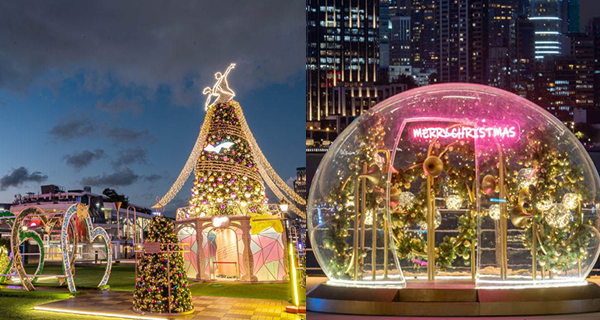 【香港】七大維港海濱聖誕裝置，巨型華爾滋舞聖誕樹+大型雪球裝置