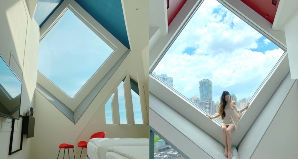 【台中住宿】超有藝術感旅館！幾何建築元素呈現最靚台中天空