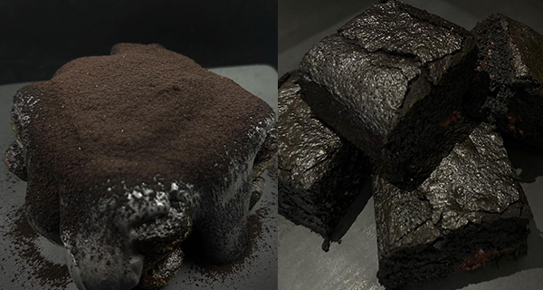 【香港美食】網店黑色主題甜品，全黑巴斯克蛋糕+布朗尼+Tiramisu