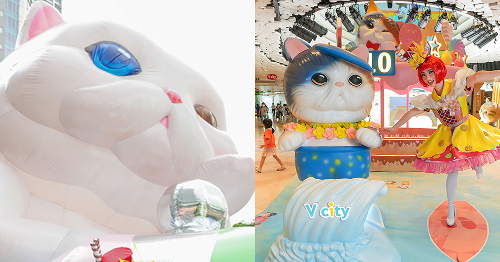 【屯門好去處】3.5米高托腮貓登陸Vcity！多個打卡位+托腮貓期間限定店