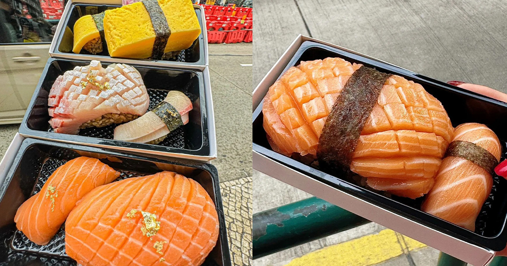 【澳門美食】爆紅超巨型壽司!手掌咁大~共三款口味