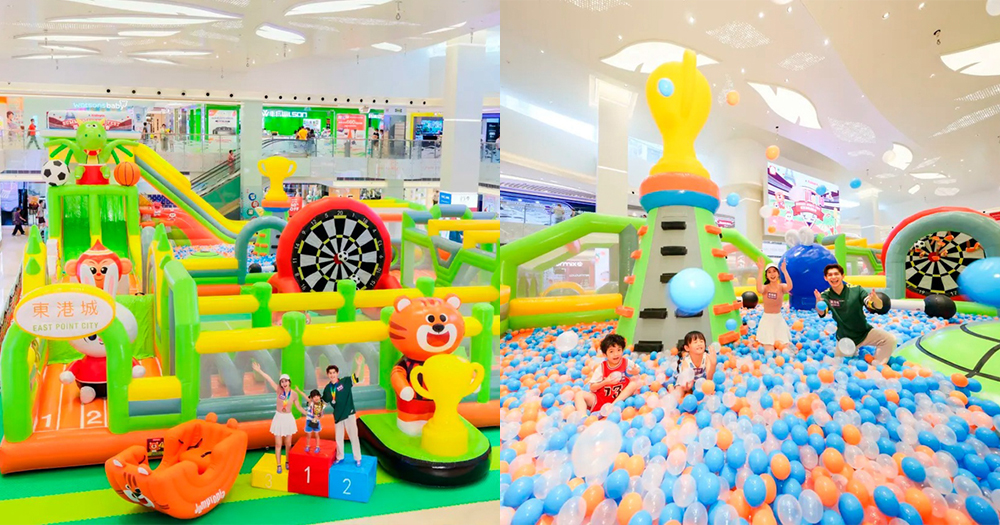 【暑假好去處2024】將軍澳東港城5,300呎巨型充氣樂園Jumptopia！80米跑道+攀爬區+6.5米充氣滑梯