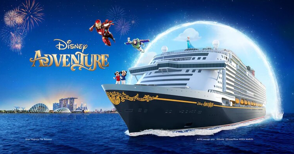 【迪士尼郵輪】迪士尼全新探險號Disney Adventure新加坡啟航！全球最長「海上雲霄飛車」/7大主題區域